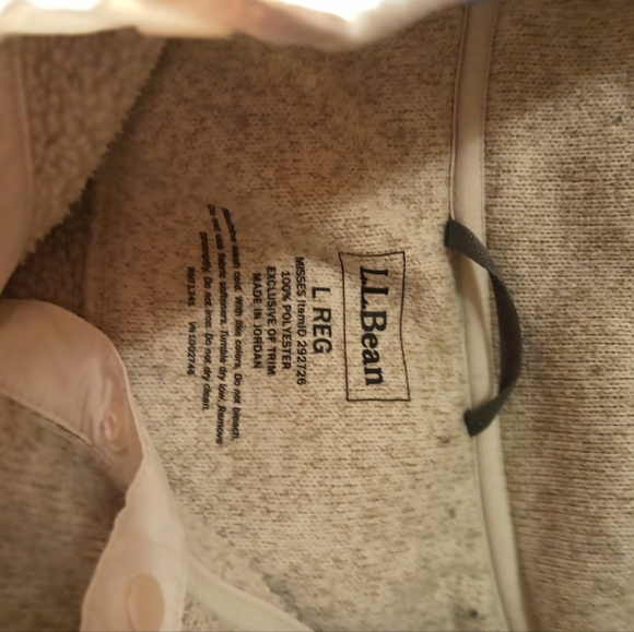 LL Bean Sweater Fleece Pullover preppy large - Picture 8 of 8